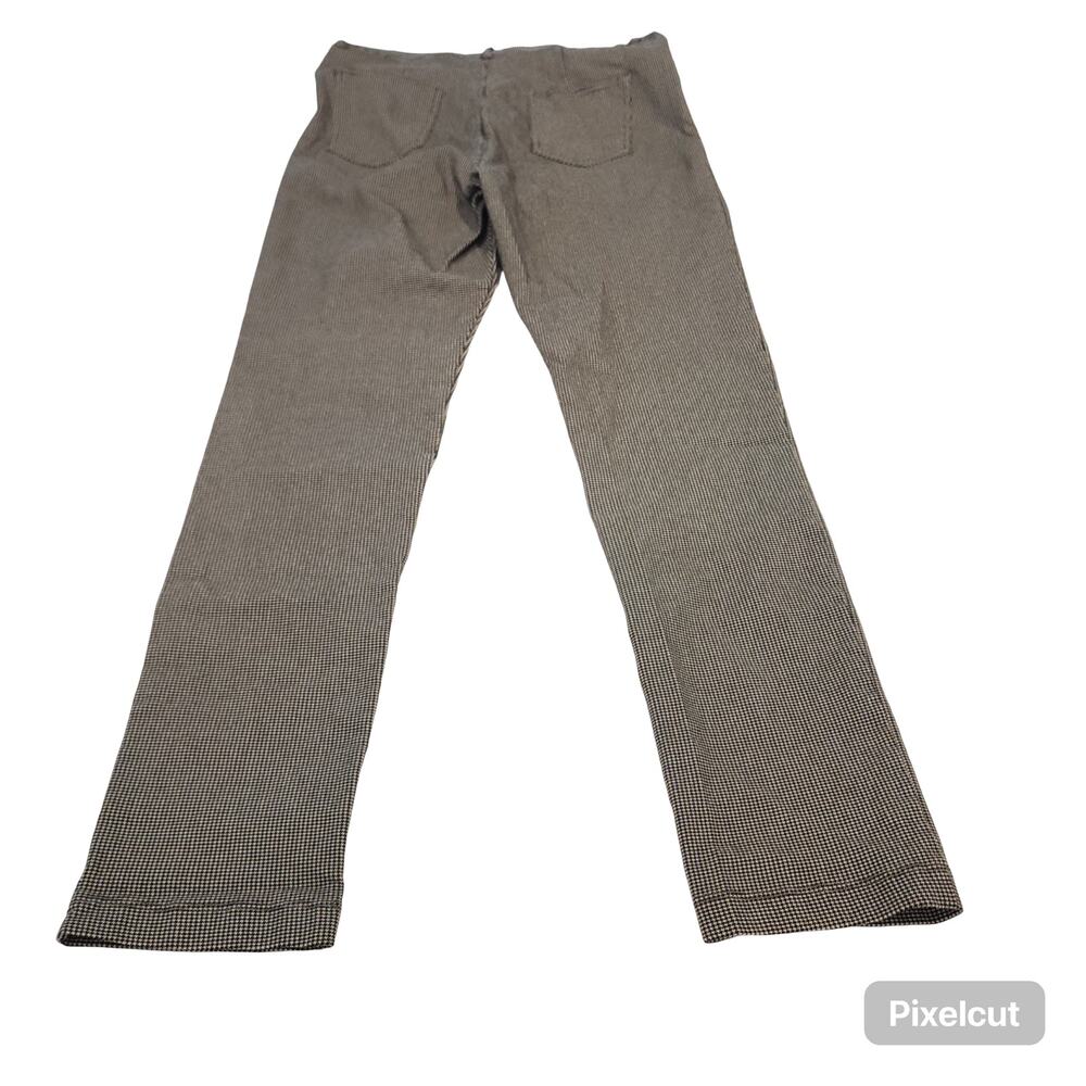 Houndstooth Dress Pants Womens L Stretch Twill Straight Leg Work Office